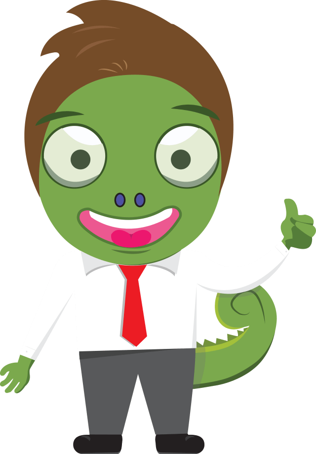 Why Chameleon Digital Media Mascot - Cartoon (640x920)