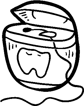 Dental Floss Coloring Page - Dibujos De Hilo Dental (600x470)