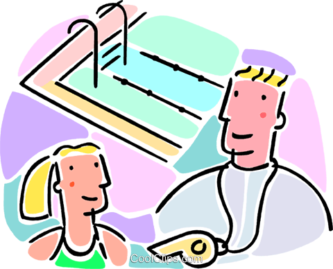 Clipart Present Wrapped Graphics Illustrations Free - Swimming Coach Clip Art (480x388)