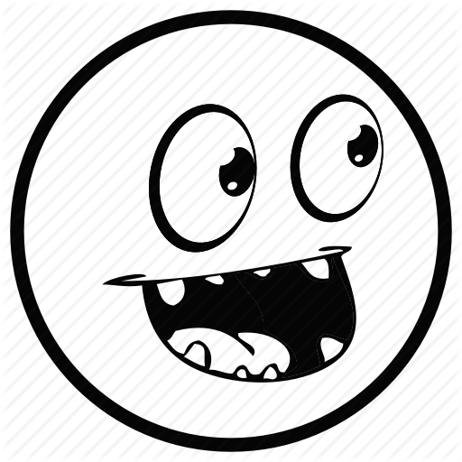 Smiley Face Black And White - Emoji Logo Smile Black And White (512x512)