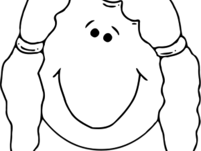 White Hair Clipart Face - Clip Art (640x480)