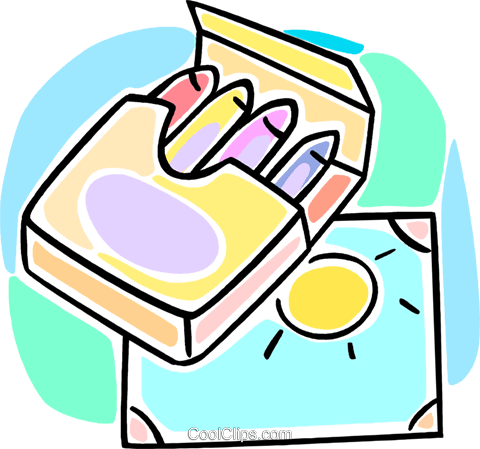 Box Of Crayons Royalty Free Vector Clip Art Illustration - Clipart Lapis De Cor (480x449)