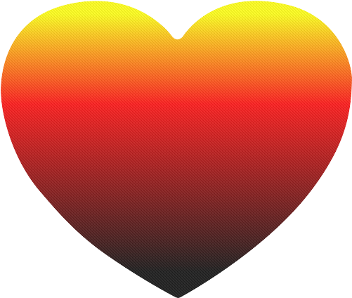 Crayon Box Ombre Rainbow Heart-shaped Mousepad - Transparent Ombre Heart (800x800)