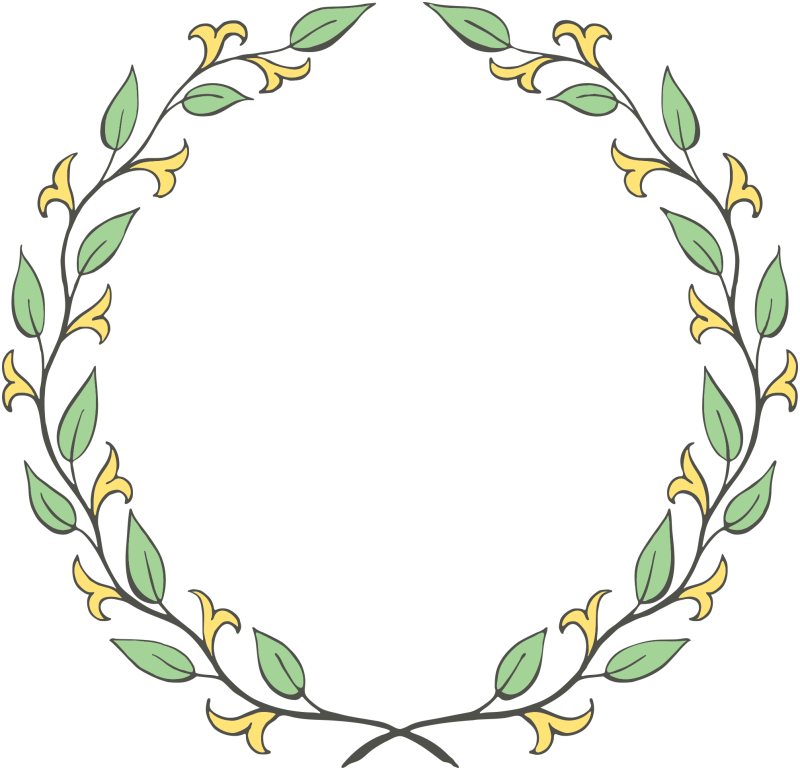 Flower Half Wreath Clip Art - Clip Art (800x770)