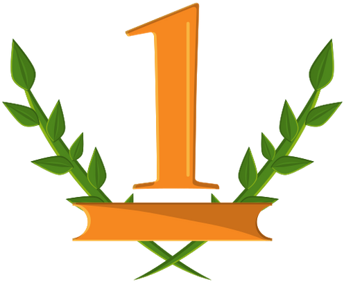 Number One Inside Wreath Design - Number One Inside Wreath Design (539x550)