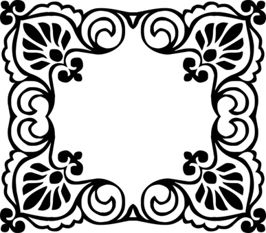 Borders And Frames Rubber Stamp Picture Frames Computer - Corner Design Clip Art (387x340)