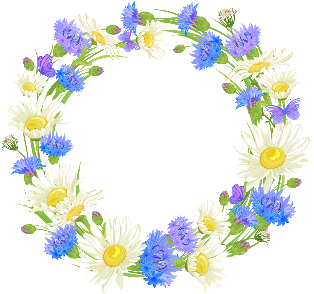 Wreath Flower Clipart Free Heart Black And White - Венки Из Цветов Клипарт (1092x1037)