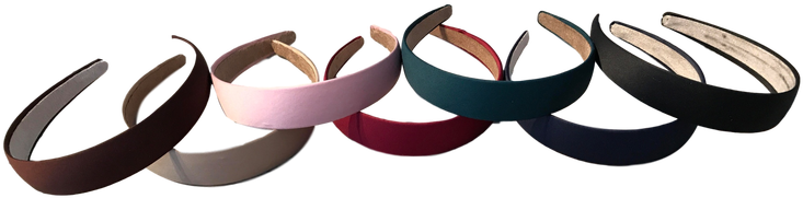Satin Covered 1" Headband W/moleskin - Calligraphy (750x563)