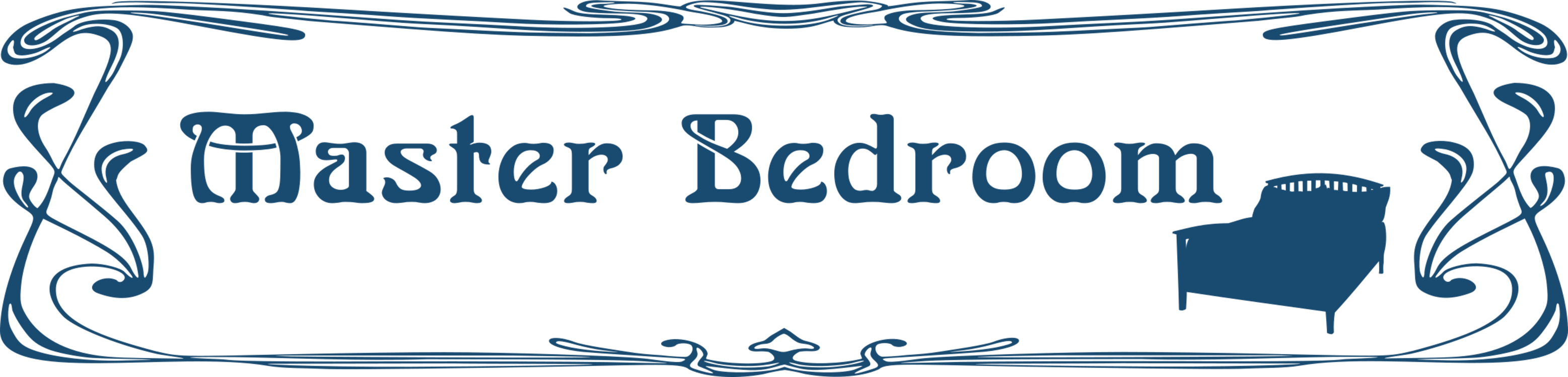 Door Clipart Bedroom Door - Clipart Bedroom Sign (3114x750)
