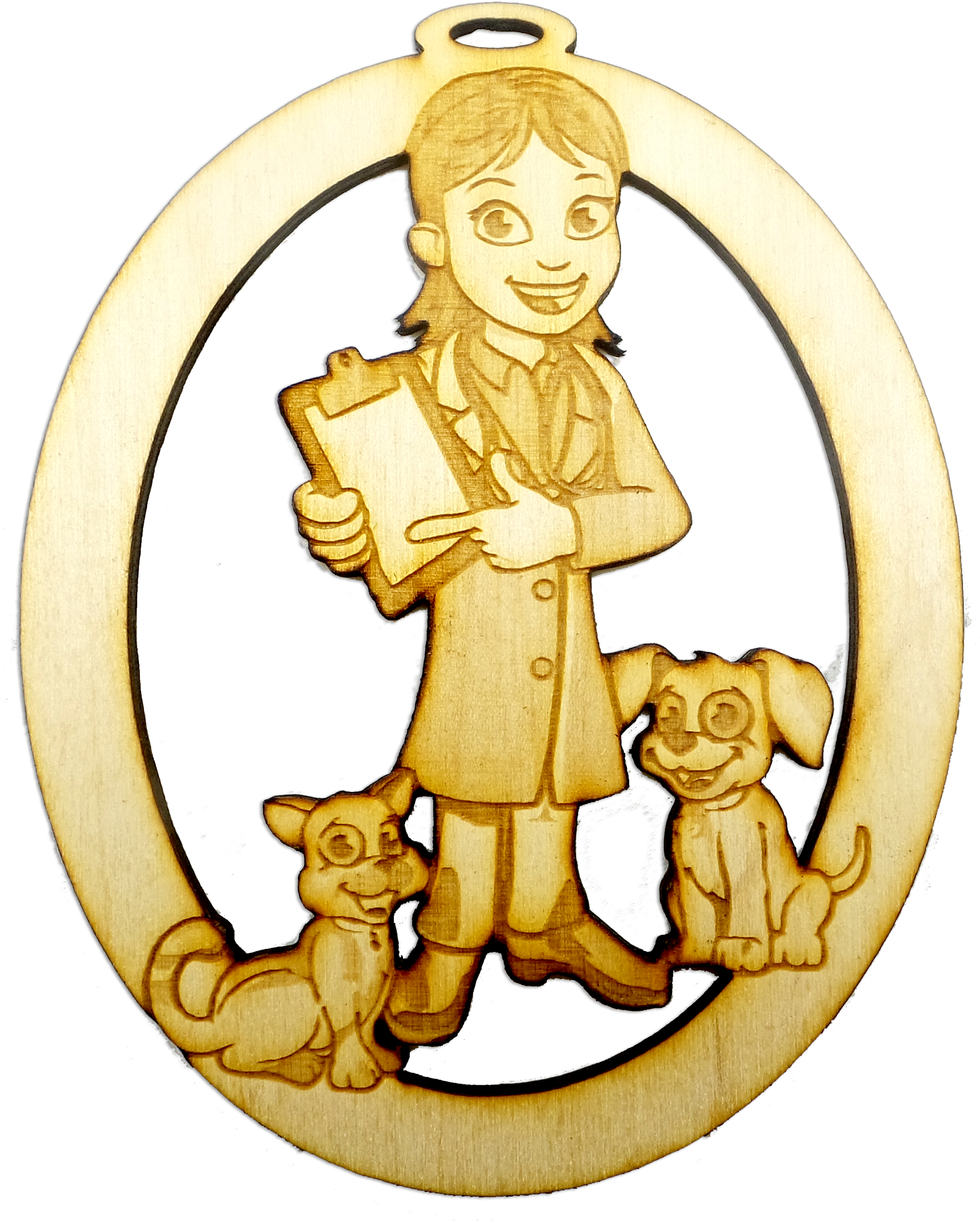 Personalized Female Vet Tech Ornament - Emblem (3235x3456)