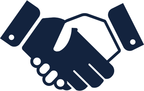 Partnership Clipart 48177 - Handshake Logo Gold Png (458x292)