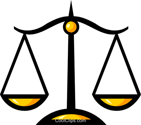 Symbol Der Waage Vektor Clipart Bild Busi0469 Coolclipscom - Rule Of Law (480x425)