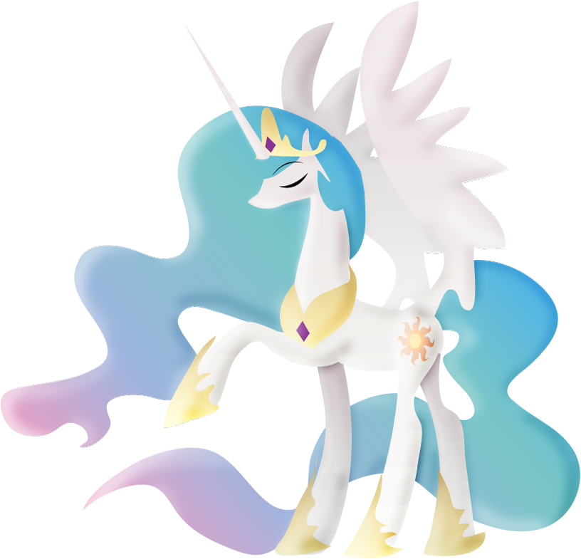 Lottapotatosalad, Eyes Closed, Princess Celestia, Raised - Cartoon (816x785)