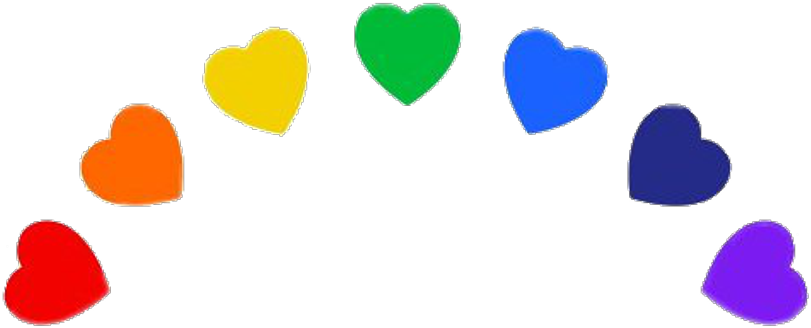 Transparent Hearts Tumblr Transparent Background - Rainbow Transparent (1024x853)