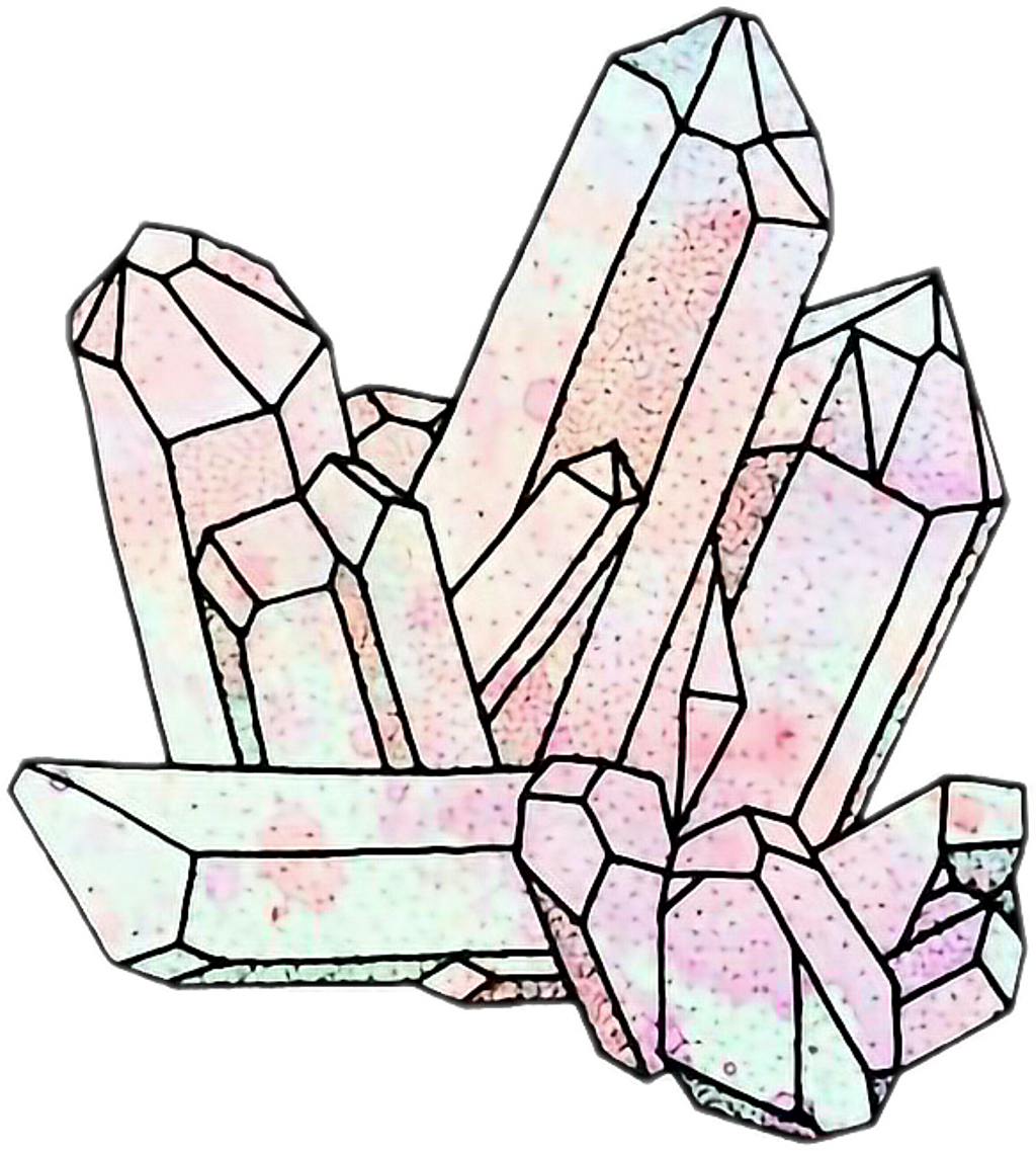 Crystal Quartz Clipart - Crystal Tumblr Sticker.