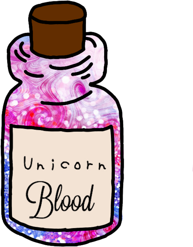 Dripping Blood Decor Transparent Png Clip Art Image - Sticker Tumblr Unicorn (1024x1024)