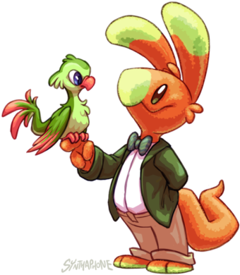 Sudsworth The Candy Blumaroo And Peapod, Her Katiel- - Cartoon (400x439)