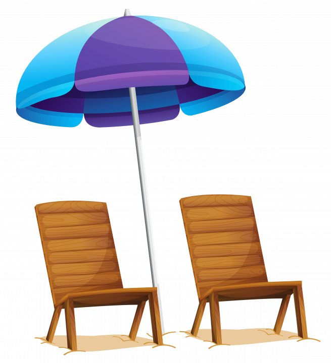Beach Umbrella Chair - Beach Umbrella And Chair Png (655x720)