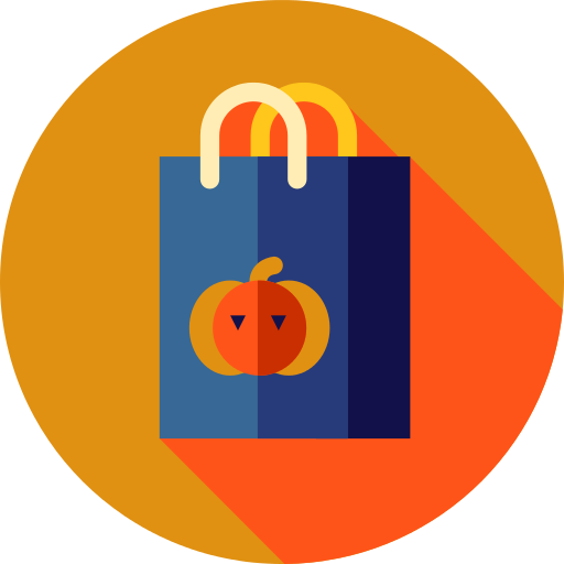 Shopping Bag Halloween Png File - Pumpkin (512x512)