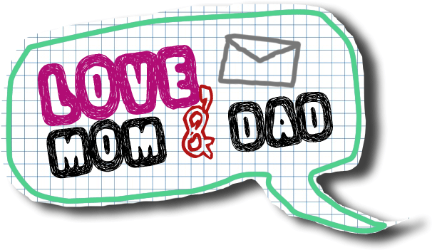 Free Download Clip Art - Love From Mom And Dad (669x438)