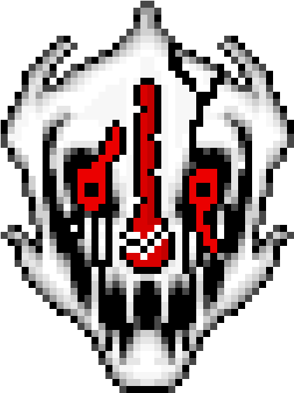 Vial Corrupted Blaster - Pixel Art Undertale Gaster Blaster (470x590)