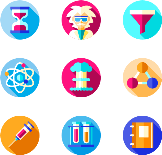 Chemistry Icons Free Vector Mad Science Ⓒ - Flat Icon Mad (600x564)