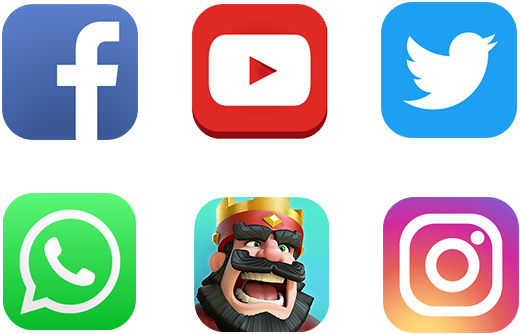 Blocked Clipart Parental Control - Social Media Channel Icons (520x334)