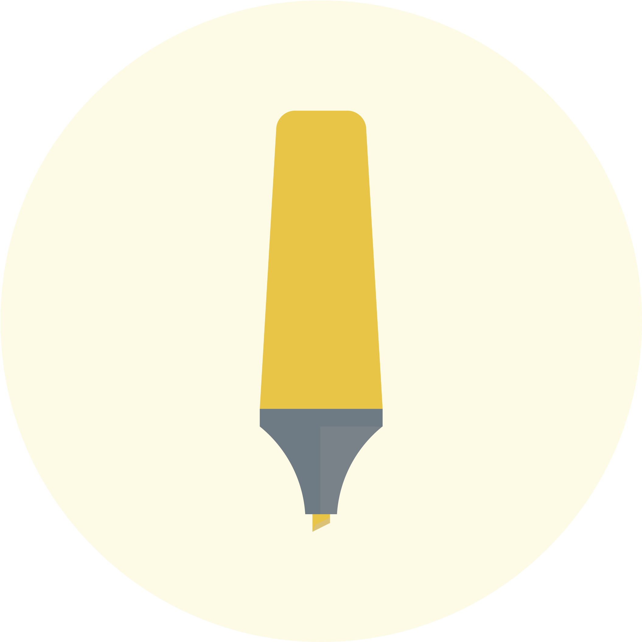 Highlighter, Stationery, Writting Tool Icon, Writting - Circle (2133x2133)
