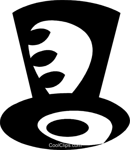 Top Hat Royalty Free Vector Clip Art Illustration - Illustration (415x480)