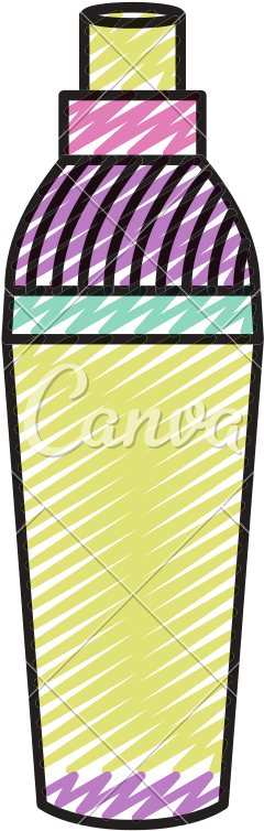 Doodle Highlighter Pen Object To Mark Text - Glass Bottle (800x800)