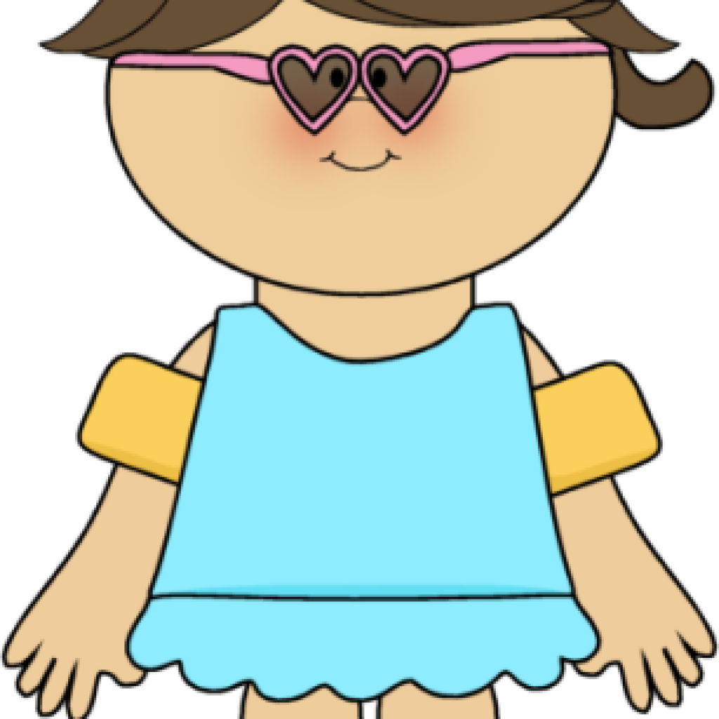 Kids Summer Clipart Girl Wearing Sunglasses Pinterest - Kids Summer Clip Art (1024x1024)