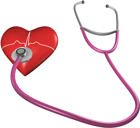500 X 453 18 - Heart With Stethoscope Png (500x453)