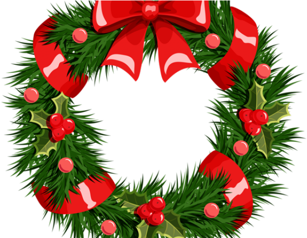 Christmas Clipart Window - Transparent Background Christmas Wreath Clip Art (640x480)