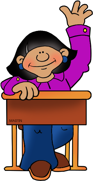 Clip Art By Phillip Martin - Free Clip Art Students Listening (359x648)