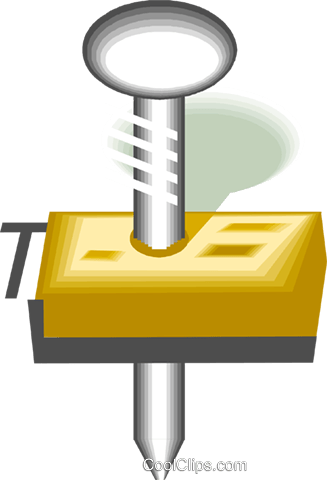 Nail Through A Board, Tools Royalty Free Vector Clip - Illustration (327x480)