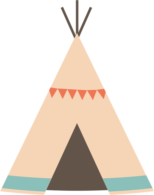 Clipart Tent Triangle - Teepee Clipart Transparent (498x629)
