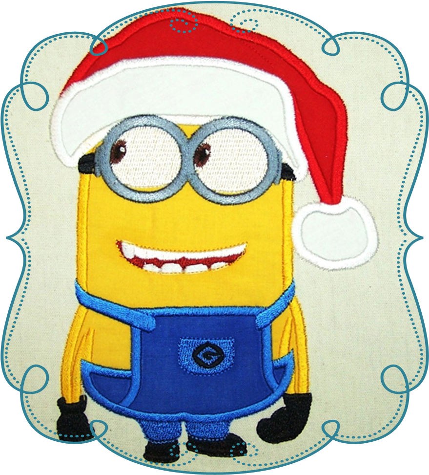 Christmas Minion Applique - My Little Pony Embroidery Patterns Free (1000x1000)