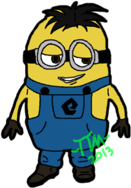 Random Minion Doodle Colored By Tattertotminion - Illustration (361x452)