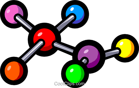Symbol Of A Molecule Royalty Free Vector Clip Art Illustration - Many Atoms In An Element (480x303)