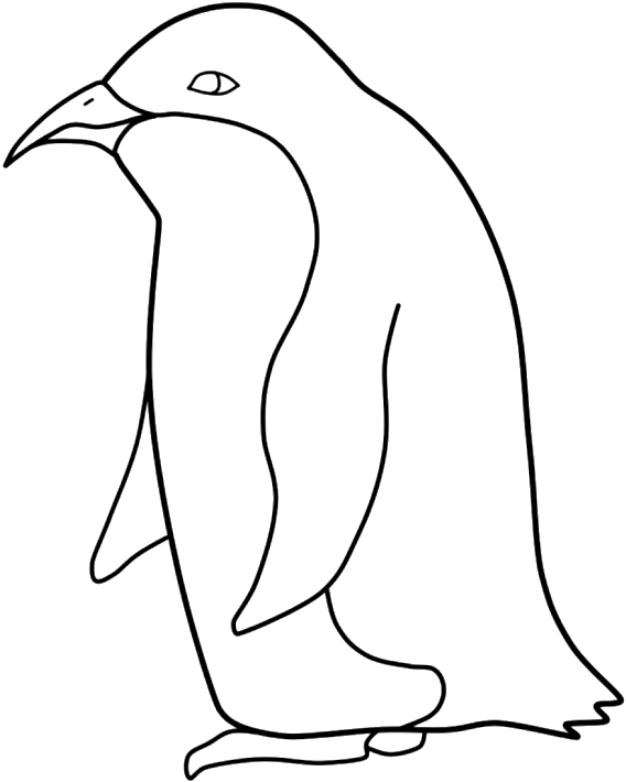 Pictures Penguin Coloring For Kids - Sketch (700x832)