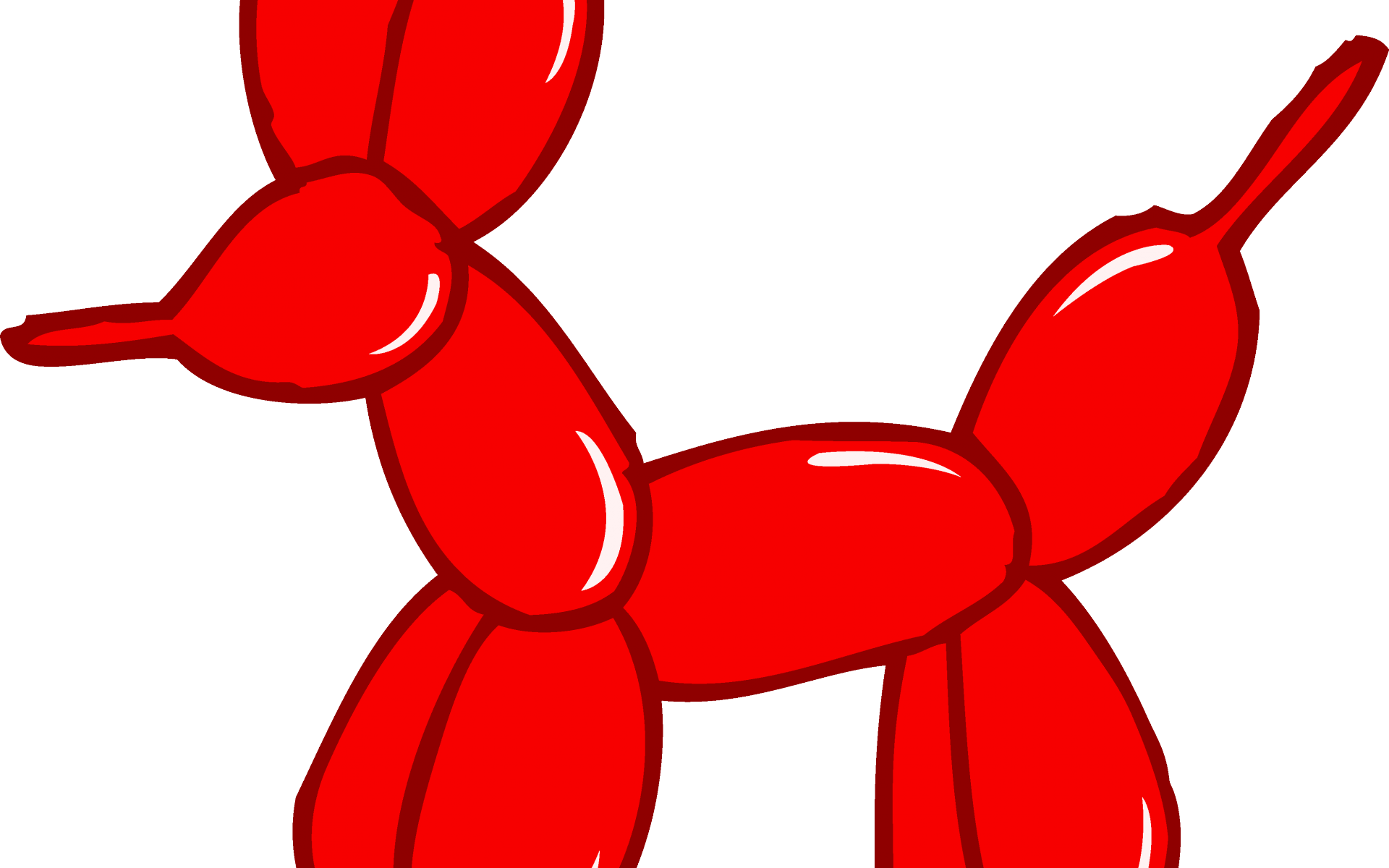 Balloon Dog Cliparts - Cute Balloon Animal Clipart (1920x1200)