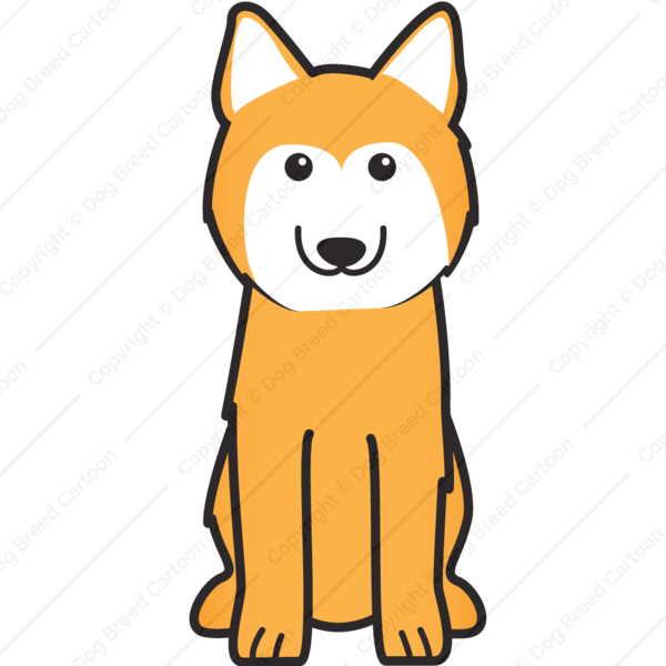 Husky Clipart Husky Dog - Dog Cartoon (600x600)