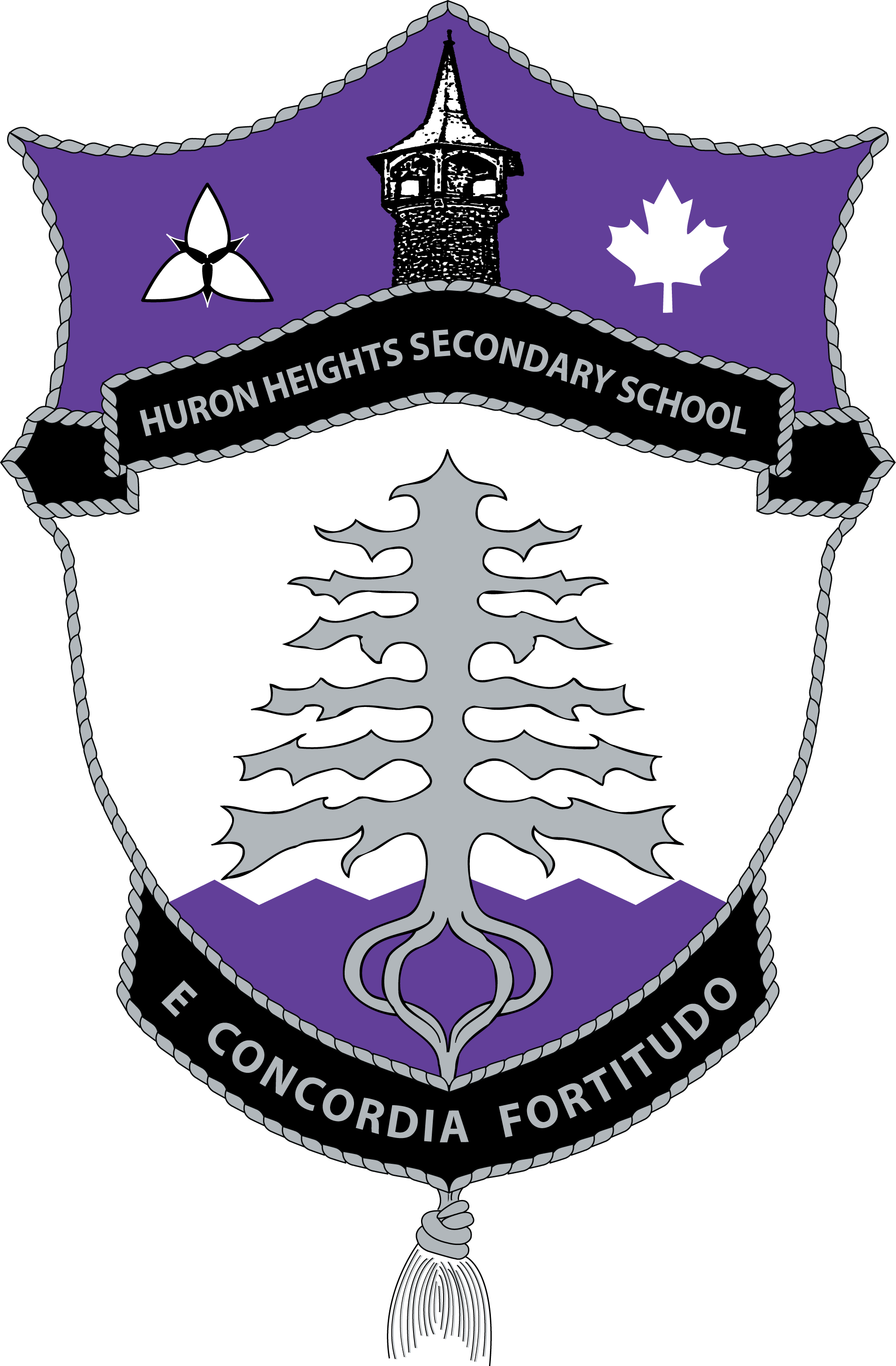 Husky Clipart Huron Heights - Emblem (1911x2912)