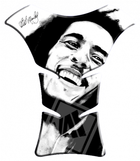 Adesivo Protetor De Tanque Bob Marley 3 Resinado - Bob Marley Stencil (600x315)