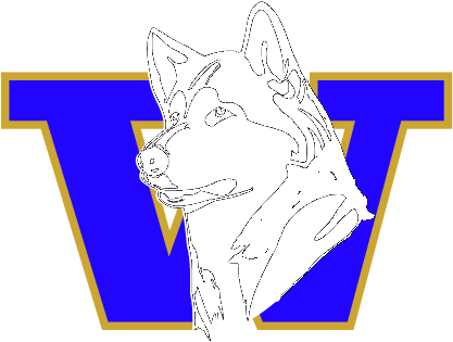 Washington Huskies Clipart Cat Washington Huskies Softball - Cartoon (436x329)