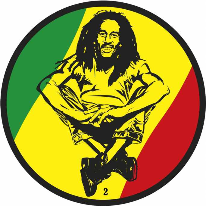 40 Adesivos Personalizados Redondo Bob Marley - Bob Marley Music For Pleasure (800x800)