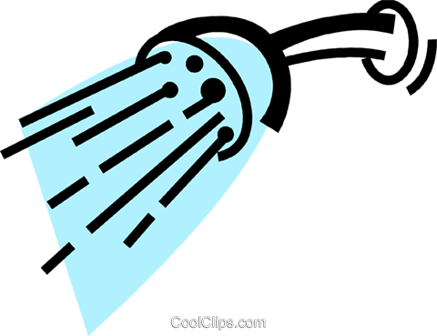 Shower Heads Royalty Free Vector Clip Art Illustration - Transparent Shower Head Clip Art (480x369)