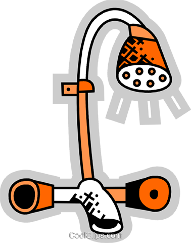 Shower Heads Royalty Free Vector Clip Art Illustration - 蓮蓬頭 矢量 (378x480)
