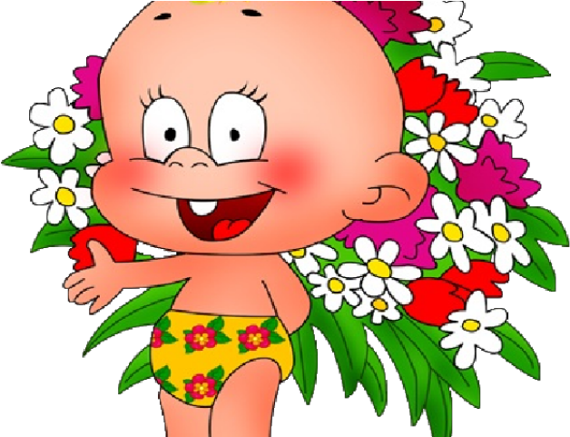 Cuddling Clipart Baby Shower Flower - Cute Flowers Cartoon (640x480)