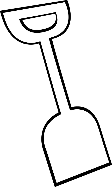 Beach Court Free Vector Graphic On Pixabay - Beach Shovel Clipart Black And White (430x720)